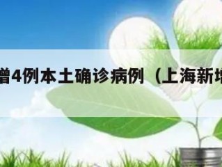 上海新增4例本土确诊病例（上海新增本土确诊5例）